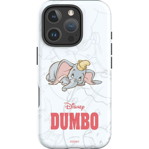 Disney Dumbo Classic sketched portrait iPhone 16 Pro Max Magsafe Impact Case